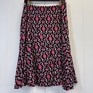 Junction West Y2K Psychedelic Midi Skirt Size L Retro Vibes Boho Whimsigoth